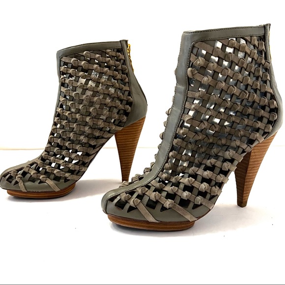 Charlie My Love Grey ATM Leather Bootie B19/15 - Picture 3 of 12